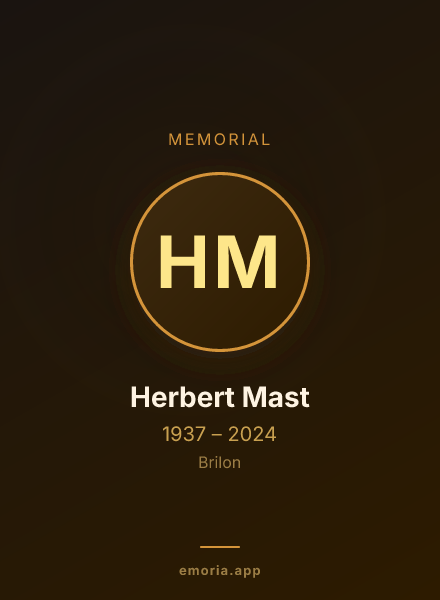 Memorial portrait of Herbert Mast