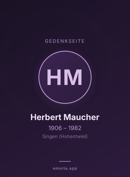 Gedenkportrait von Herbert Maucher