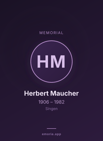 Memorial portrait of Herbert Maucher