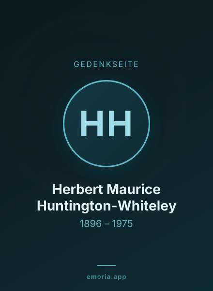 Gedenkportrait von Herbert Maurice Huntington-Whiteley