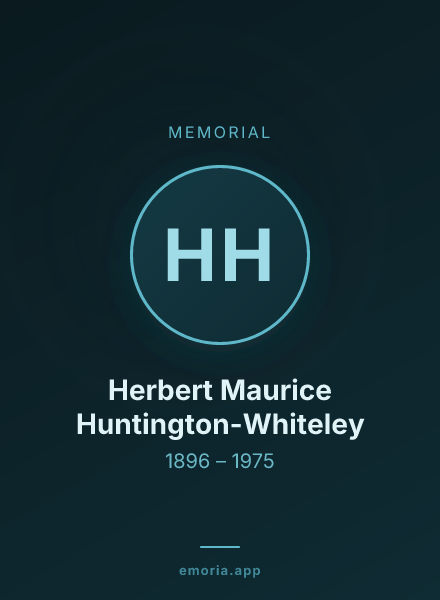 Memorial portrait of Herbert Maurice Huntington-Whiteley