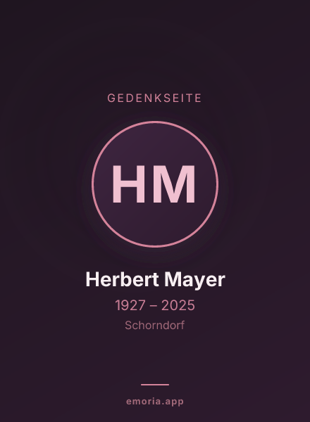 Gedenkportrait von Herbert Mayer