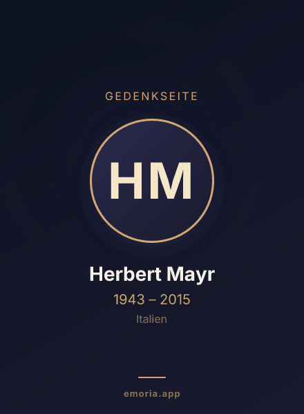 Gedenkportrait von Herbert Mayr