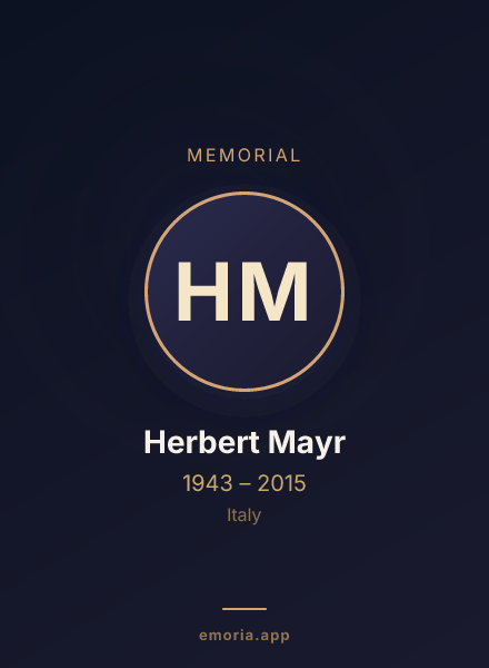 Memorial portrait of Herbert Mayr