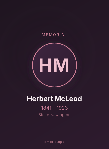 Memorial portrait of Herbert McLeod