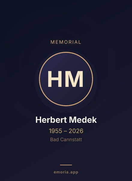 Memorial portrait of Herbert Medek