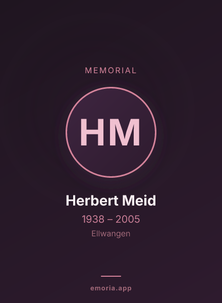 Memorial portrait of Herbert Meid
