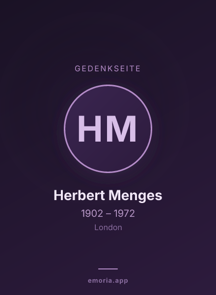 Gedenkportrait von Herbert Menges
