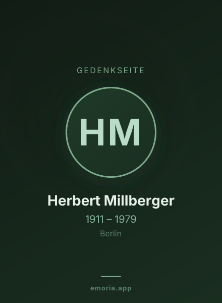 Gedenkportrait von Herbert Millberger