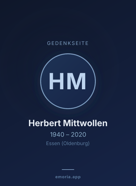 Gedenkportrait von Herbert Mittwollen