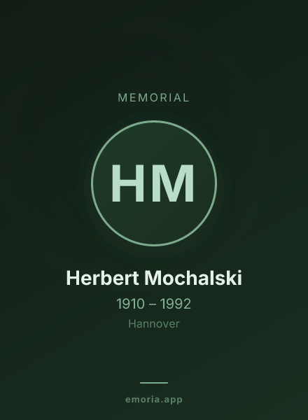 Memorial portrait of Herbert Mochalski
