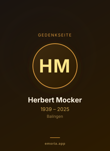 Gedenkportrait von Herbert Mocker