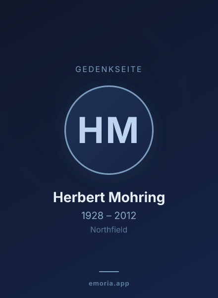 Gedenkportrait von Herbert Mohring