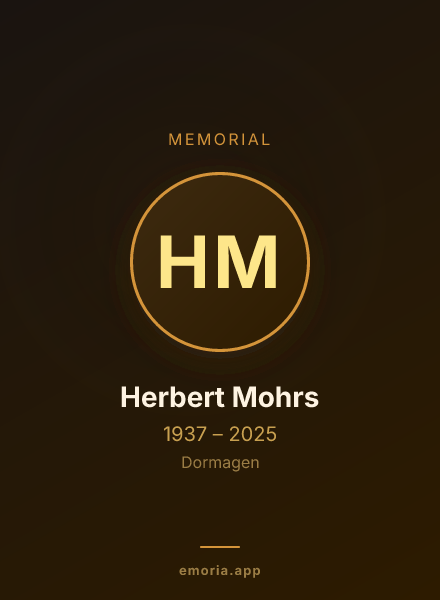 Memorial portrait of Herbert Mohrs
