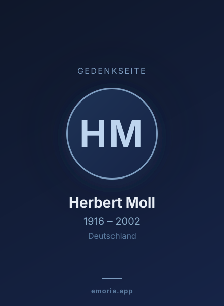 Gedenkportrait von Herbert Moll