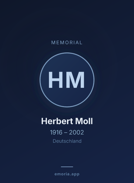 Memorial portrait of Herbert Moll