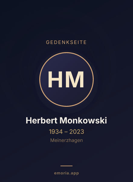 Gedenkportrait von Herbert Monkowski