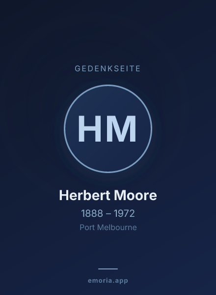 Gedenkportrait von Herbert Moore