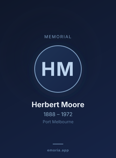 Memorial portrait of Herbert Moore