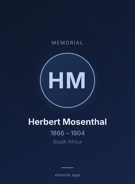 Memorial portrait of Herbert Mosenthal