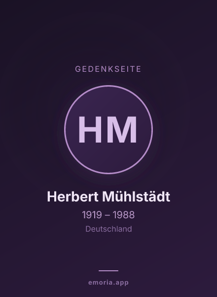 Gedenkportrait von Herbert Mühlstädt