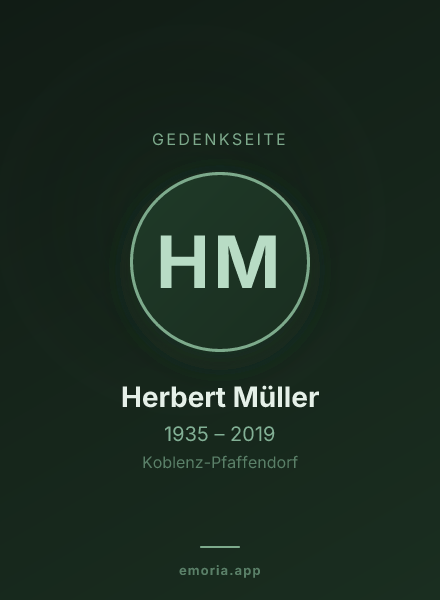 Gedenkportrait von Herbert Müller
