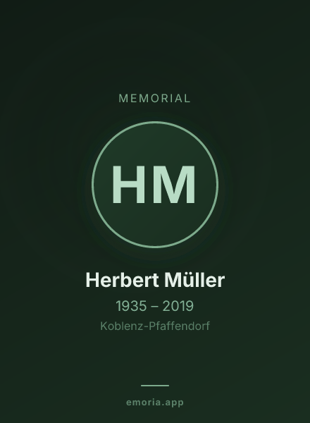 Memorial portrait of Herbert Müller