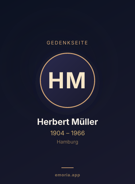 Gedenkportrait von Herbert Müller