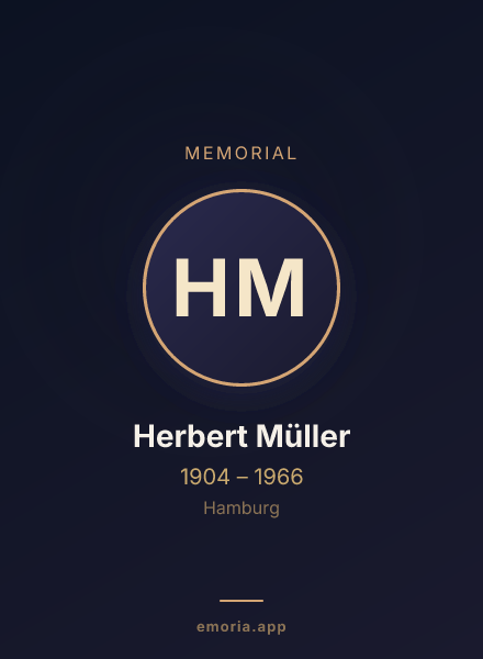 Memorial portrait of Herbert Müller