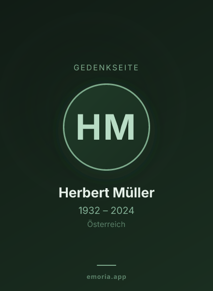 Gedenkportrait von Herbert Müller