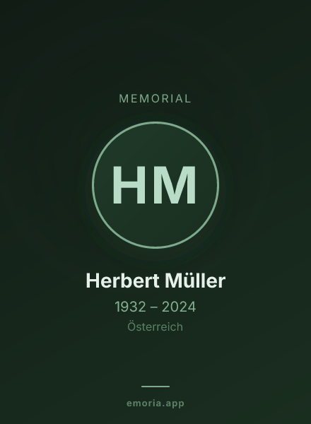 Memorial portrait of Herbert Müller