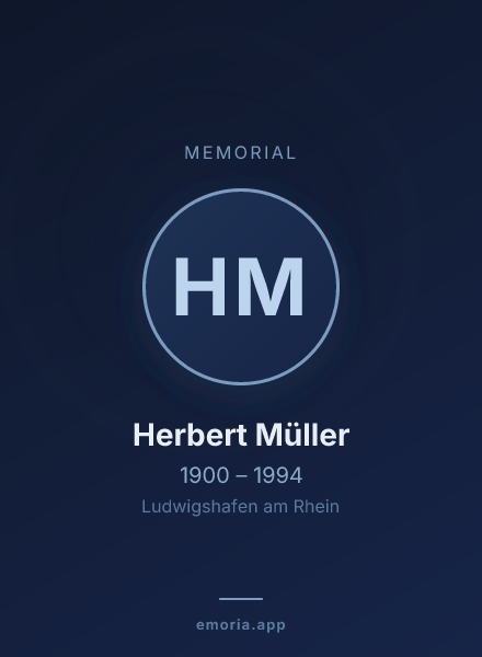 Memorial portrait of Herbert Müller