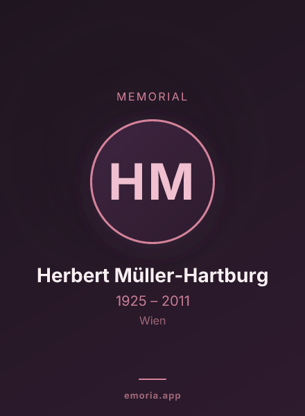 Memorial portrait of Herbert Müller-Hartburg