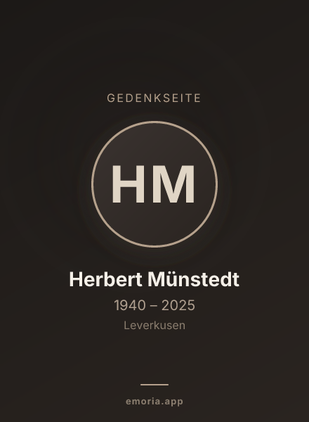 Gedenkportrait von Herbert Münstedt