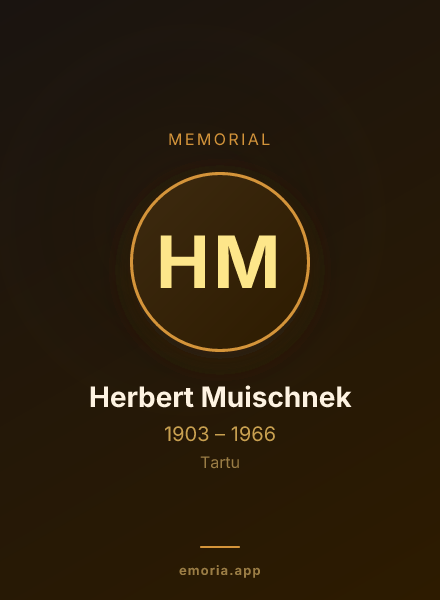 Memorial portrait of Herbert Muischnek