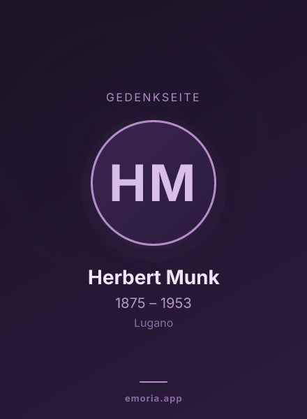 Gedenkportrait von Herbert Munk