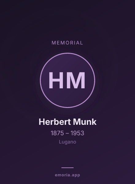 Memorial portrait of Herbert Munk