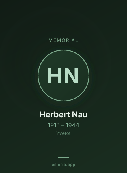 Memorial portrait of Herbert Nau