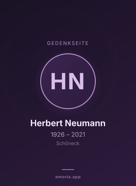 Gedenkportrait von Herbert Neumann