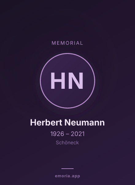 Memorial portrait of Herbert Neumann