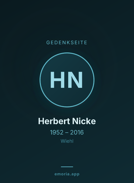 Gedenkportrait von Herbert Nicke