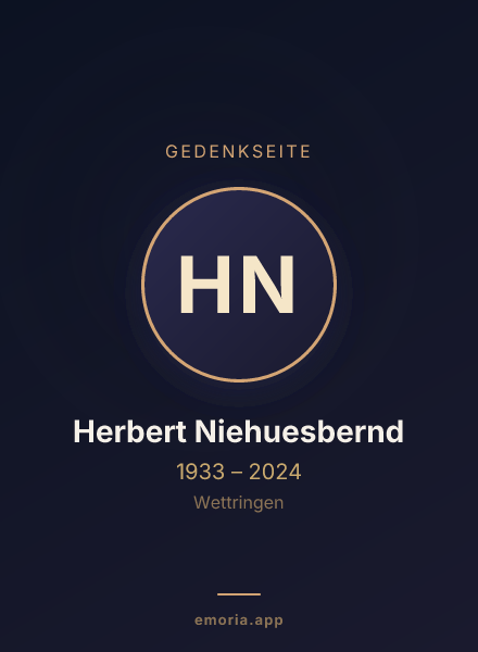 Gedenkportrait von Herbert Niehuesbernd