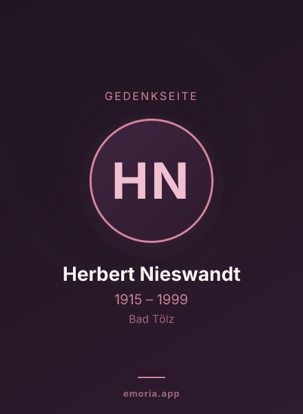 Gedenkportrait von Herbert Nieswandt