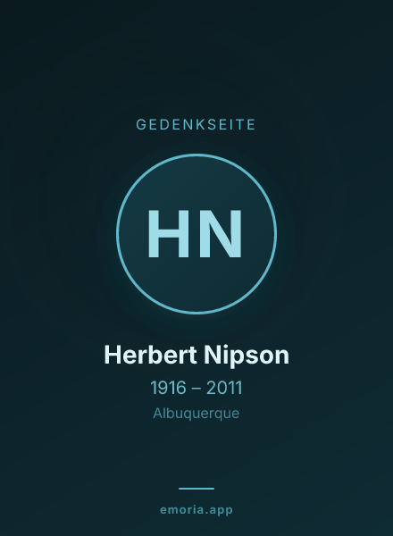 Gedenkportrait von Herbert Nipson