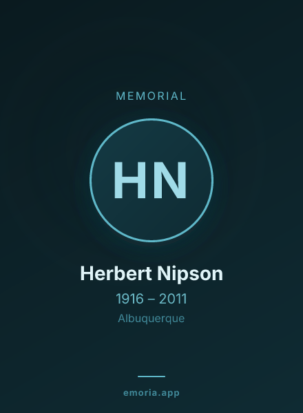 Memorial portrait of Herbert Nipson