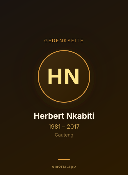 Gedenkportrait von Herbert Nkabiti