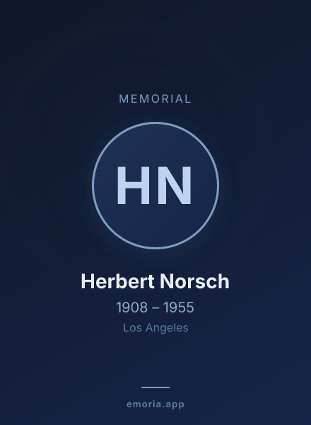 Memorial portrait of Herbert Norsch