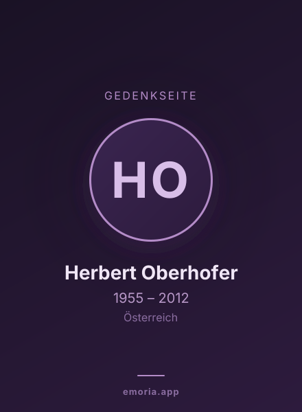 Gedenkportrait von Herbert Oberhofer