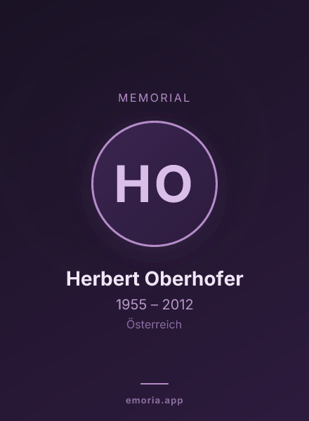 Memorial portrait of Herbert Oberhofer