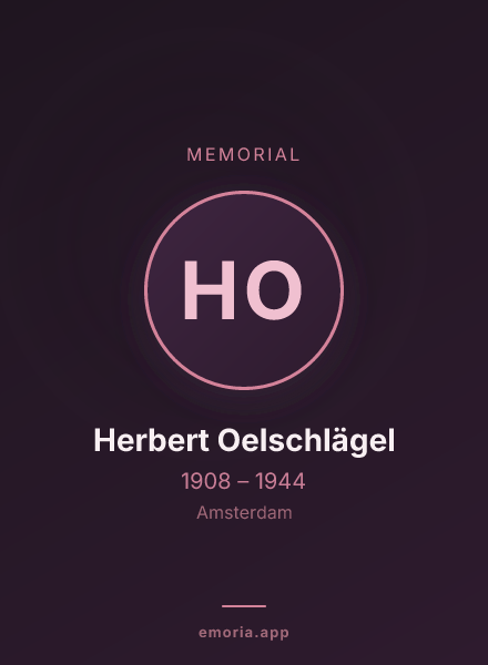 Memorial portrait of Herbert Oelschlägel